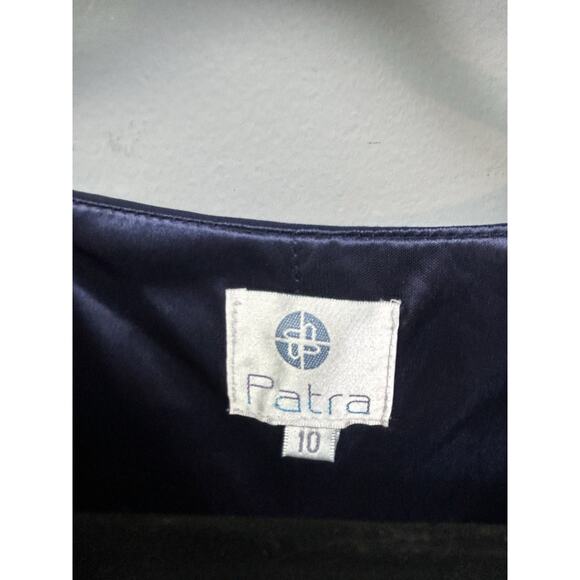 Patra Tiered Beaded Dress Womens 10 V-Neck Flutter Sleeve Special Occasion Party - Picture 4 of 9